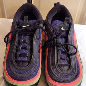 NIKE AIR MAX 97 "JOKER" CU4890-001 MENS SIZE 9 BLACK PURPLE MULTICOLOR